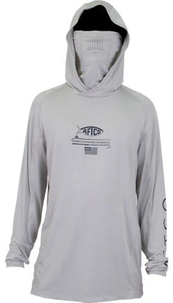 Aftco Barracuda GeoCool Hooded Long Sleeve Performance Shirts -Fishing Tackle Sale aftco barracuda geocool hooded long sleeve performance shirts 15512.1696997103