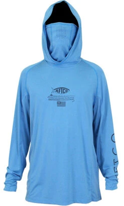 Aftco Barracuda GeoCool Hooded Long Sleeve Performance Shirts -Fishing Tackle Sale aftco barracuda geocool hooded long sleeve performance shirts 59759.1696997107
