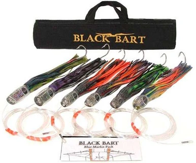 Black Bart Lures Blue Marlin Rigged Trolling Pack 3 Black Bart Lures Blue Marlin Rigged Trolling Pack