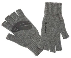 Simms Wool Half Finger Mitt - Steel