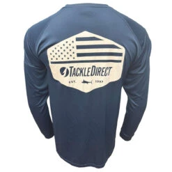 TackleDirect Stars N Stripes Performance Long Sleeve Shirt - Navy - Small