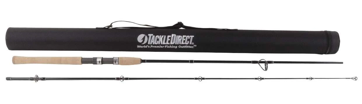 TackleDirect Silver Hook 2-Piece Spinning Rods W/ Travel Case 4 TackleDirect Silver Hook 2-Piece Spinning Rods W/ Travel Case - Image 2