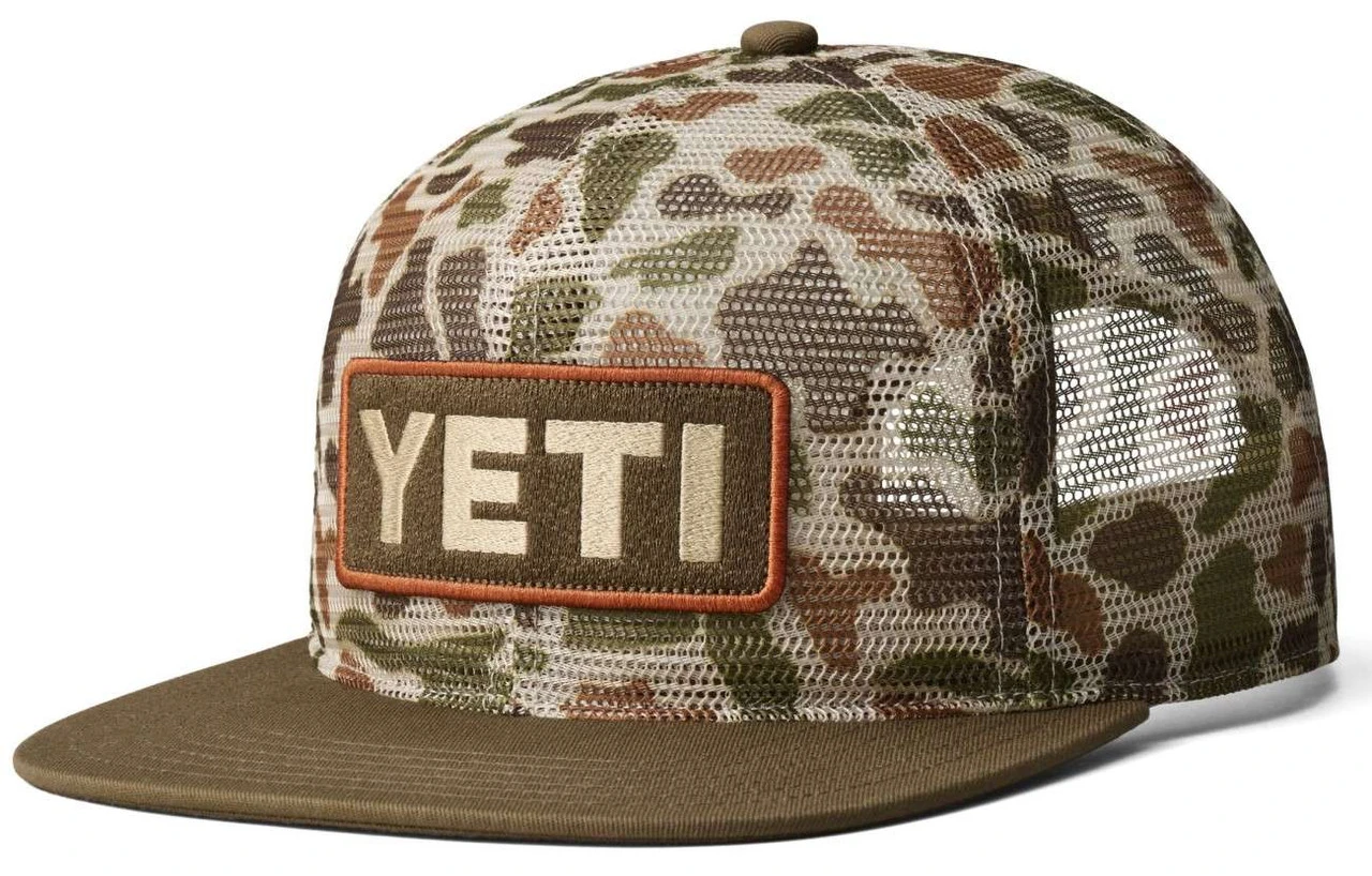 Yeti Mesh Camo Flat Brim Hat - Brown Camo 3 Yeti Mesh Camo Flat Brim Hat - Brown Camo
