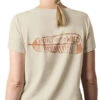 Yeti Womens Turkey Feather Short Sleeve V-Neck - Sand - Medium