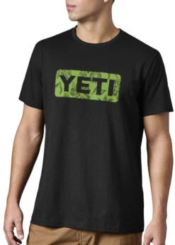 Yeti Floral Logo Badge Short Sleeve T-Shirt