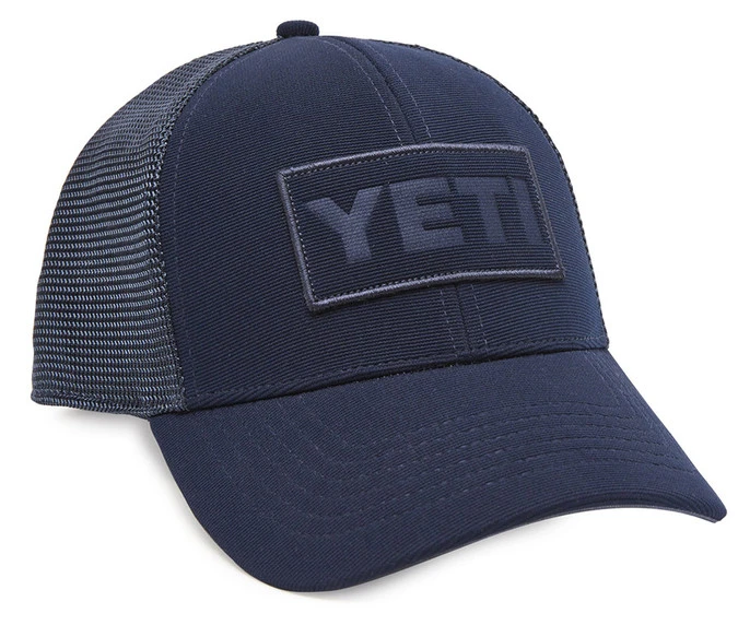 YETI Navy On Navy Patch Trucker Hat 3 YETI Navy On Navy Patch Trucker Hat